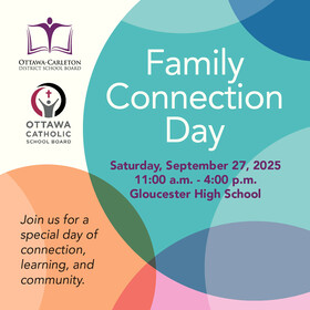 Poster with information on family connections day