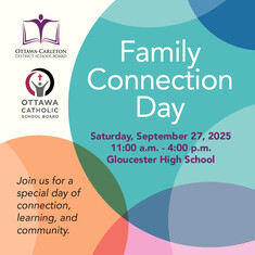 Poster with information on family connections day